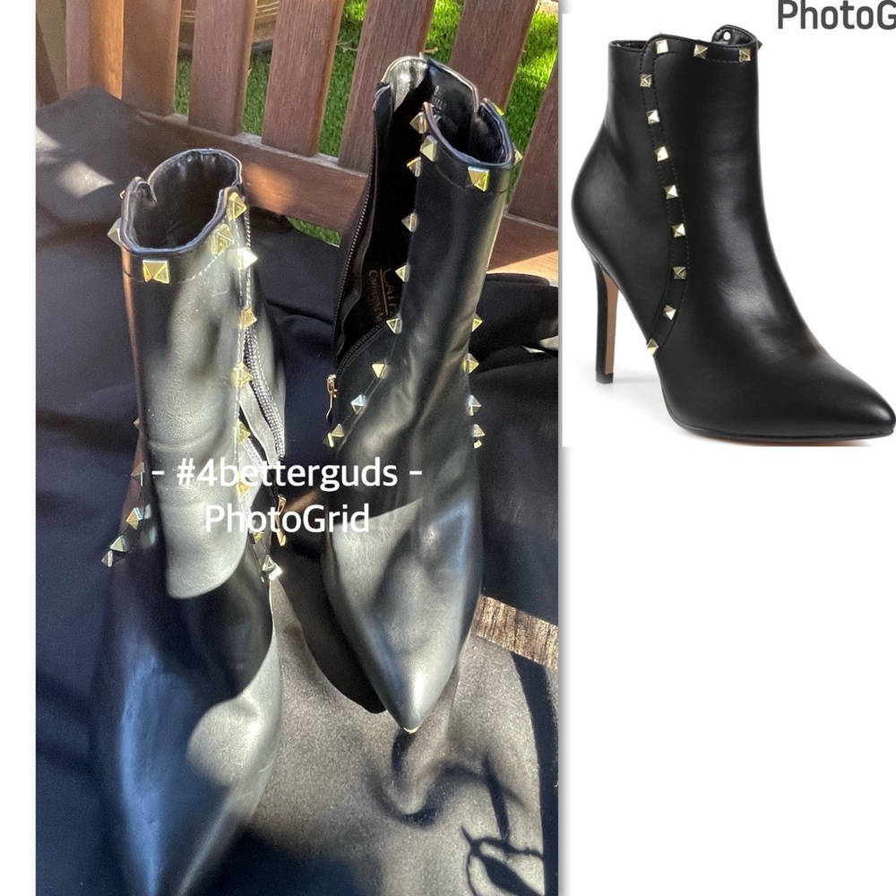 Sexy Catherine Malandrino “Wally” Studded High Heel Booties Sz 9